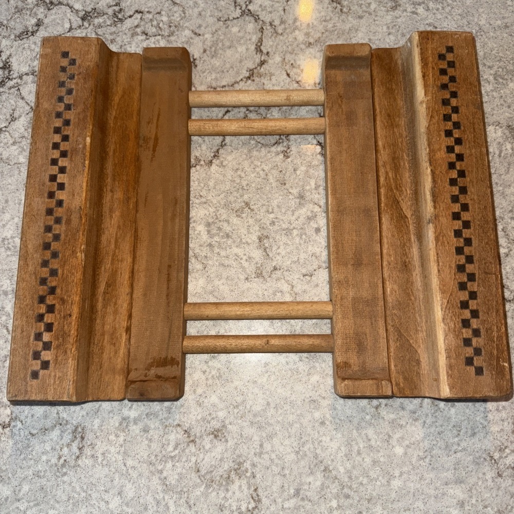 Vintage Pampered Chef Wood Trivet Adjustable Casserole Cooling Stoneware Baking